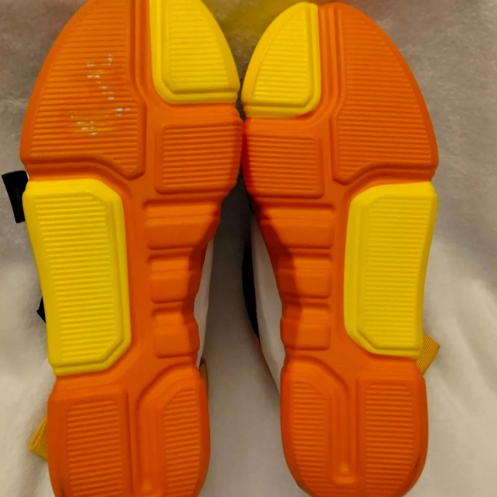 Multicolored chunky ankle strap sandals women size 6.5 - Picture 7 of 7